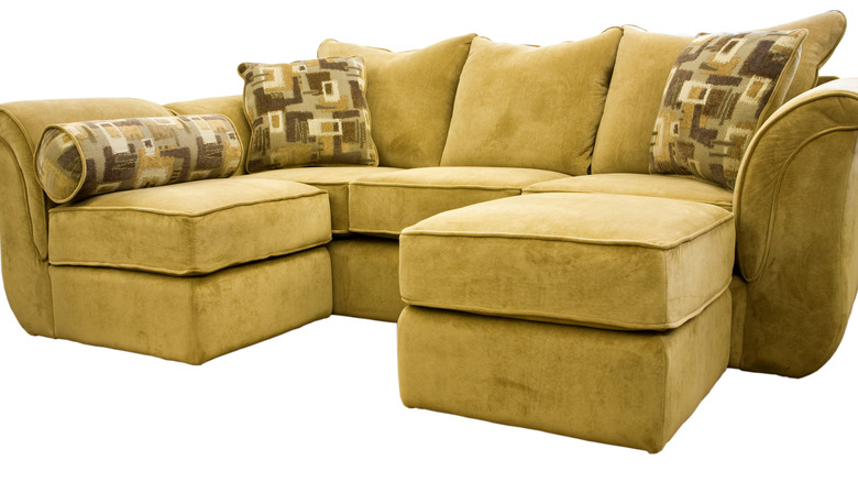 Closeup sectional sofa