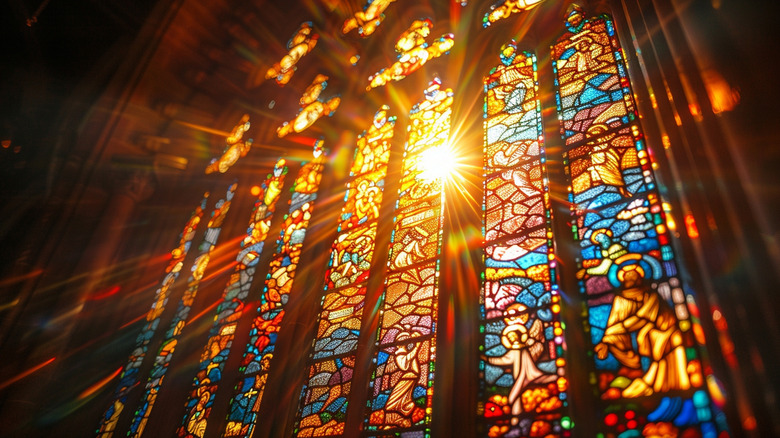 stained glass easter window