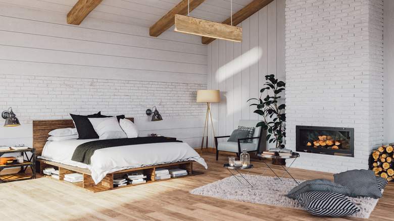 Modern rustic bedroom