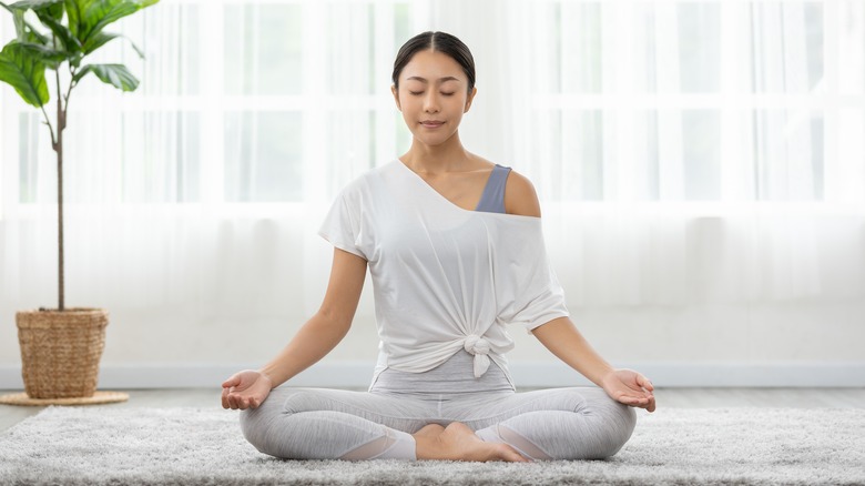 woman meditating