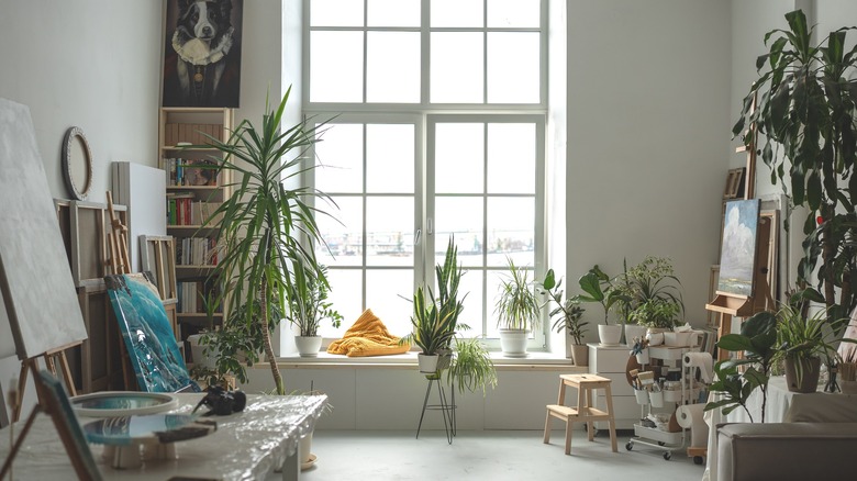 Living room filled with hobby items