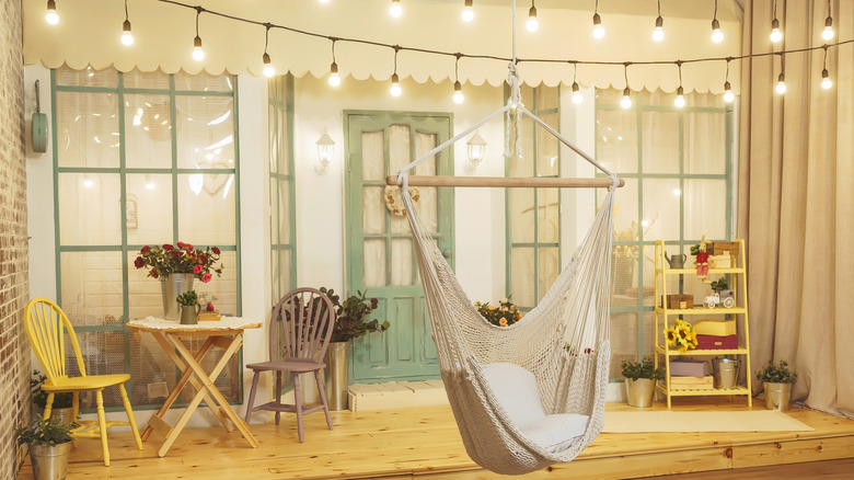 lighted porch summer design