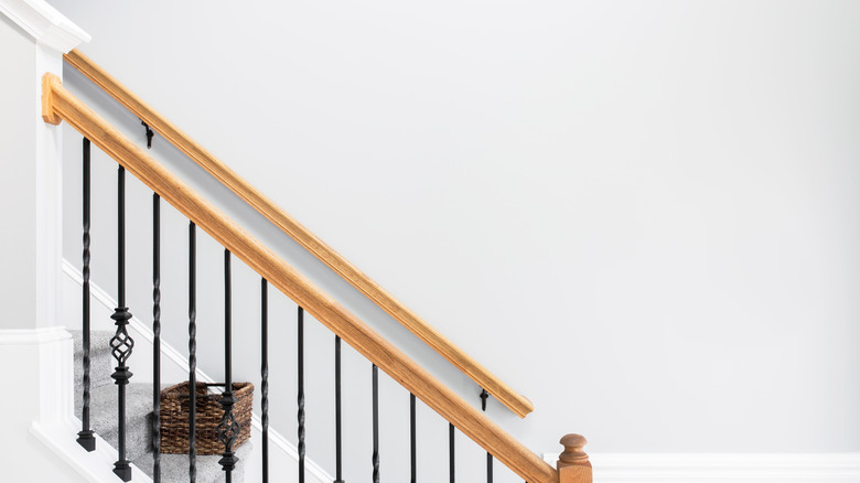 white and blank stair wall