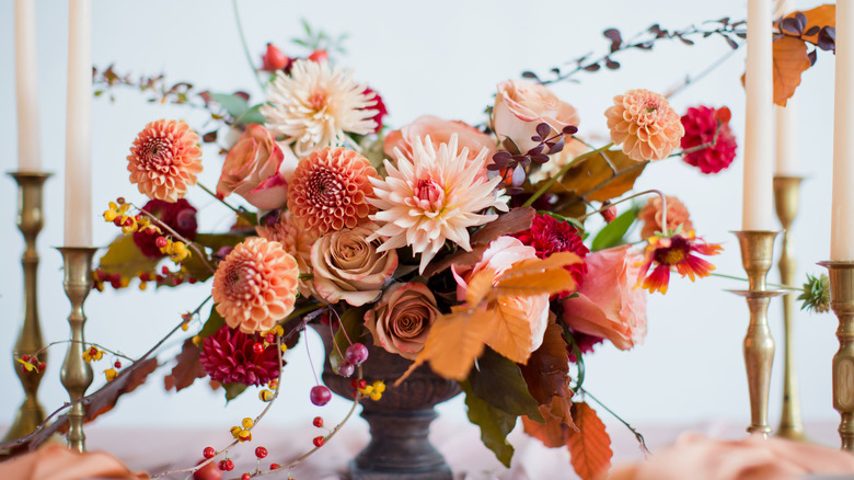 bouquet of flowers in home