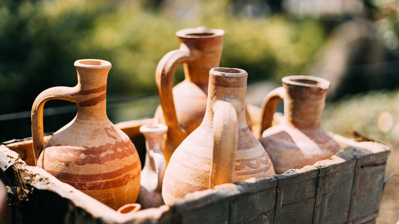 ceramics handmade wine jugs