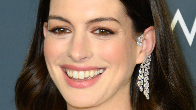 Anne Hathaway smiling