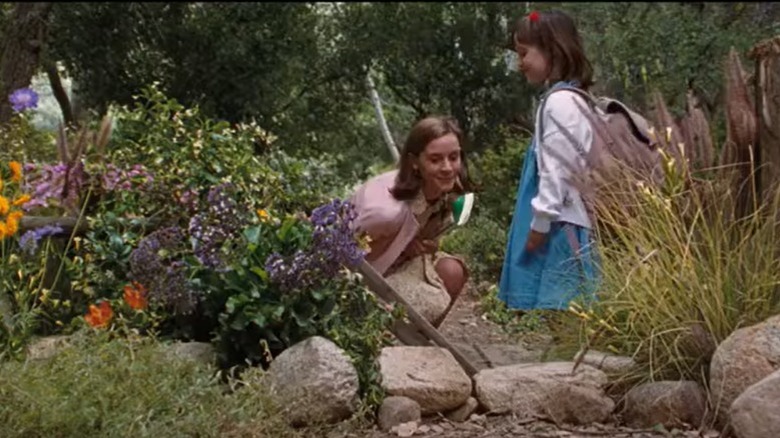 Miss Honey's garden with flowers