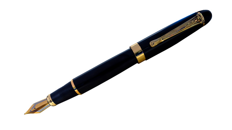 close up of calligraphy pen