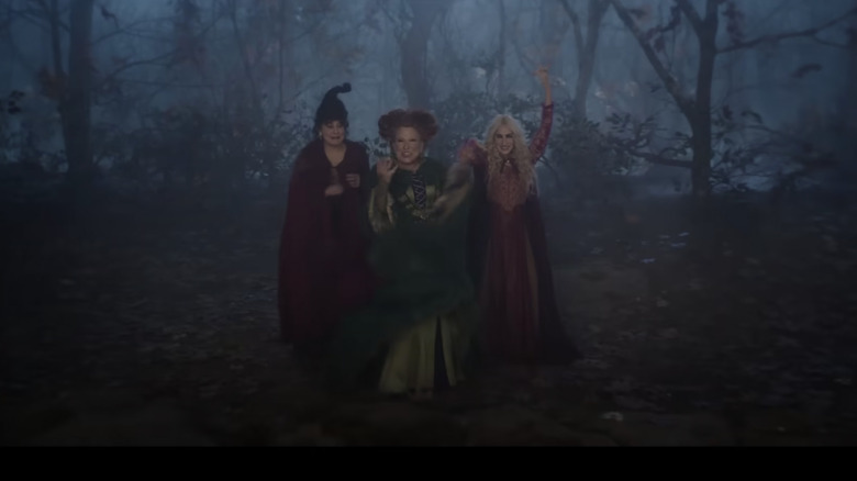 Kathy Najimy as Mary Sanderson, Bette Midler as Winifred Sanderson, and Sarah Jessica Parker as Sarah Sanderson in HOCUS POCUS 2