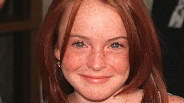 young Lindsay Lohan on red carpet