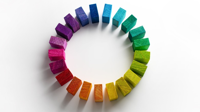color wheel made of blocks