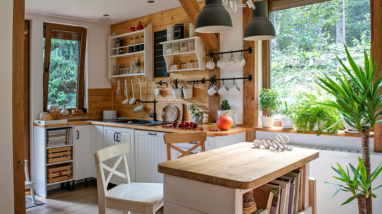 rustic vintage kitchen area