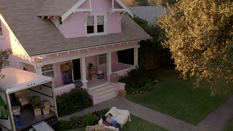 Pink house exterior 