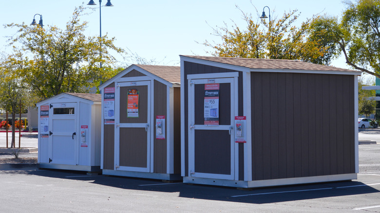 Storage solutions for sale at a Home Depot