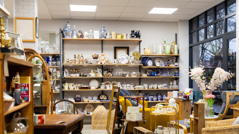 Thrift store decor section