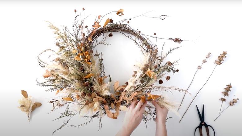 Magnolia homes dried wreath