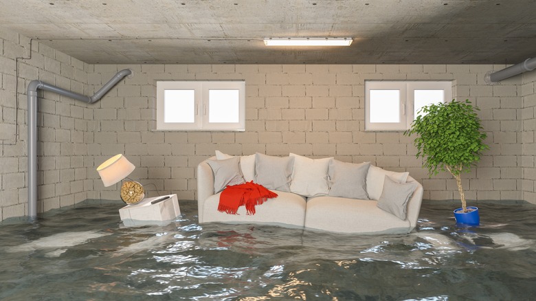 Flooded basement