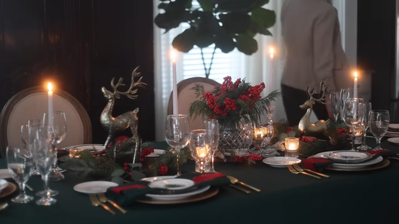 Ralph Lauren inspired Christmas table using dollar tree items