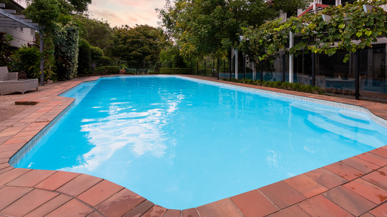 Large outdoor inground pool