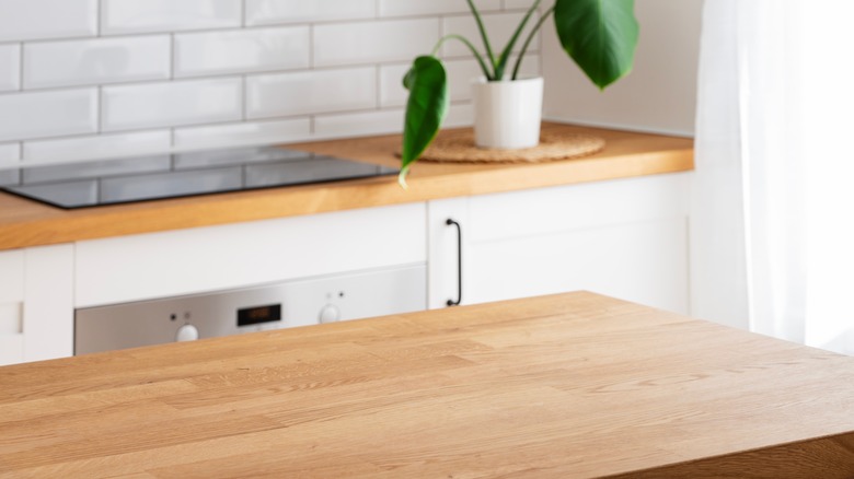 kitchen countertop that looks like wood