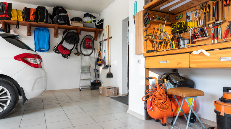 a well kept garage