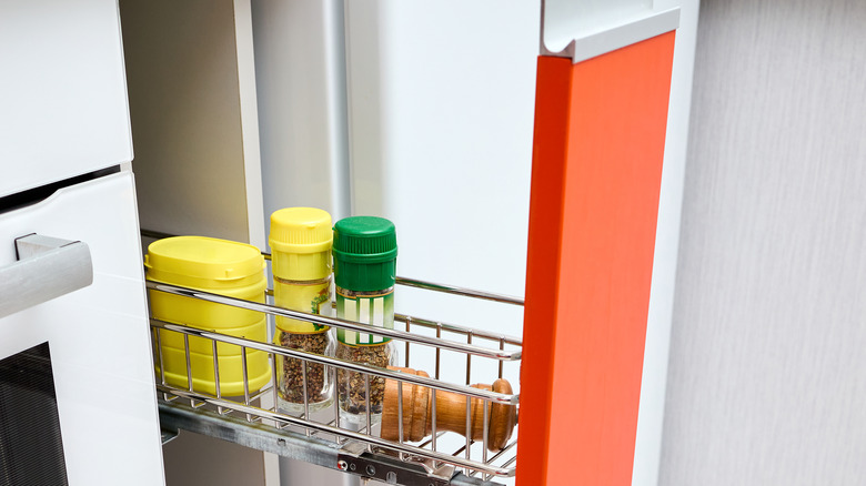 orange spice rack