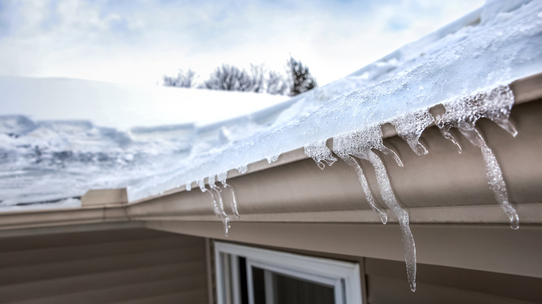 Snow and ice on roof