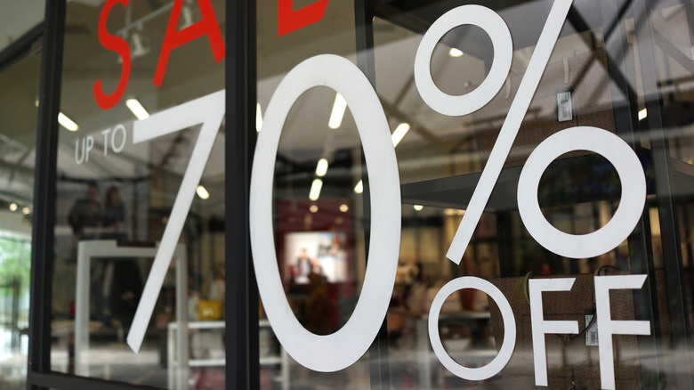 70% off sign