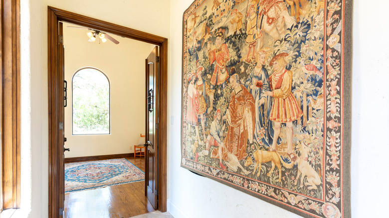 Aubusson style tapestry in a home