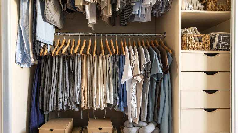 An organized closet