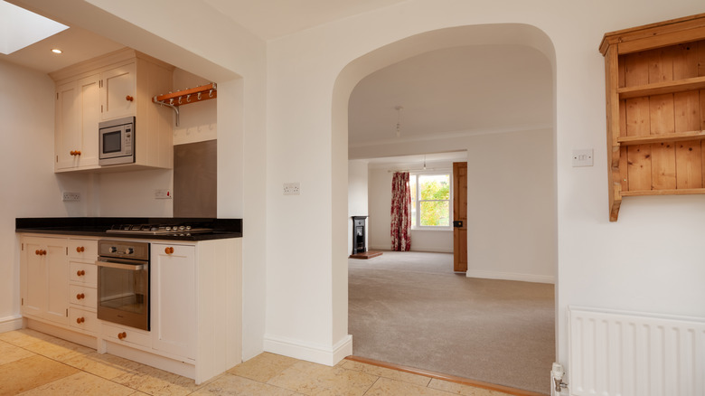 Archway in kitchen