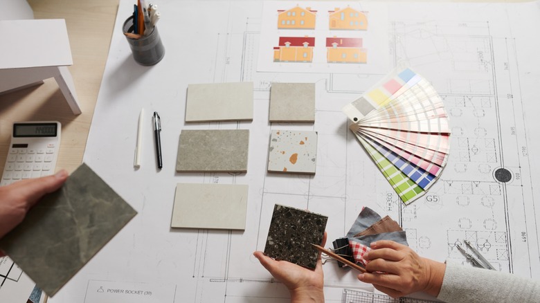 interior design planning table samples