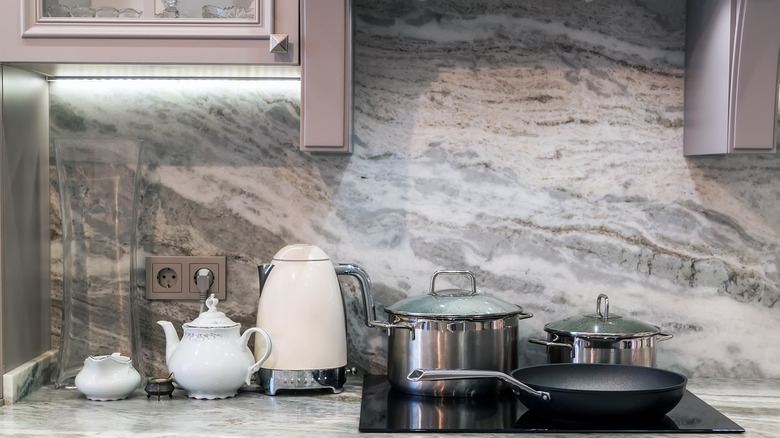 granite countertop and backsplash