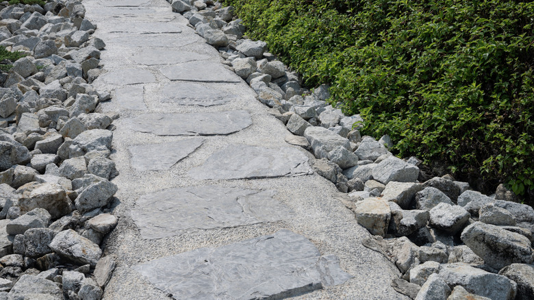 Stone garden path