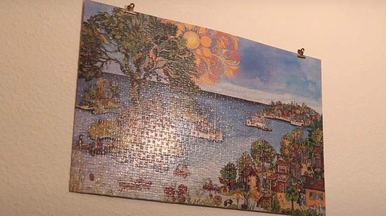 preserved puzzle on a wall