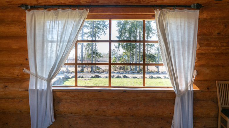 sheer curtains on window