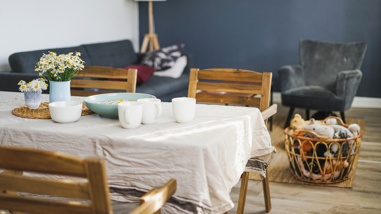 dining table with wood chairs