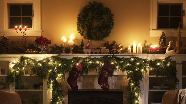 Christmas fireplace