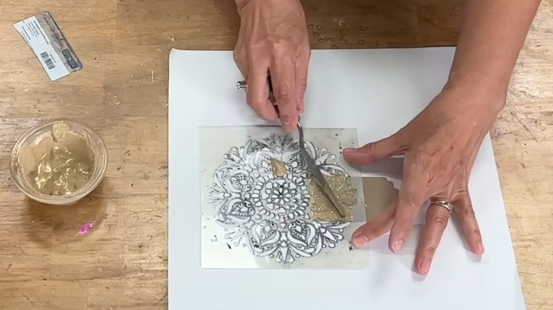 a DIY metallic stencil paste you can make with just four ingredients