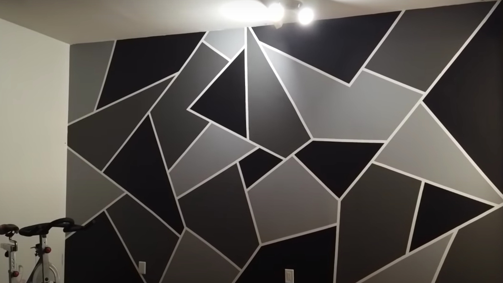 Painting an accent wall, geometric wall art