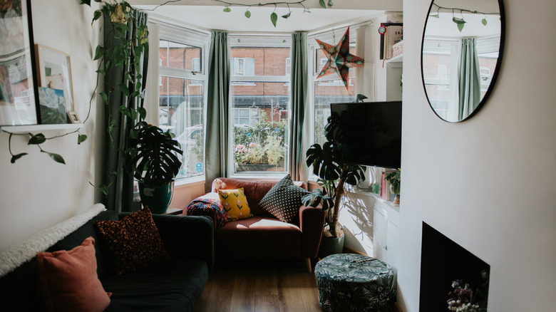 A corner in a small, well-decorated apartment