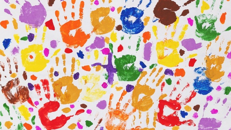 Colorful, homemade artwork