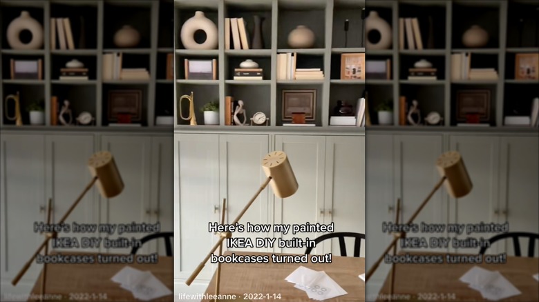 a stylized and painted IKEA BILLY bookcase