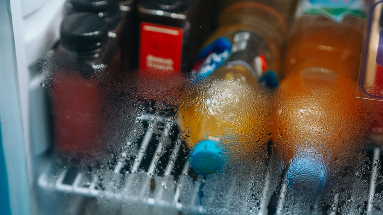 Condensation on refrigerator glass