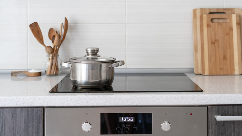 Pot on top of stove