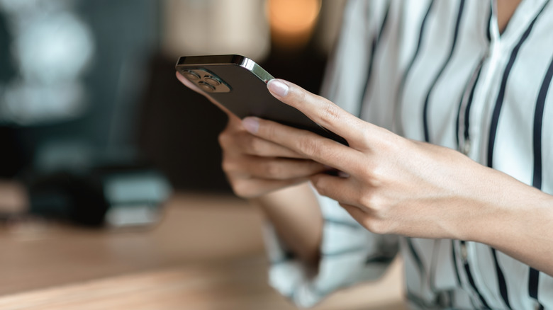 person holding phone