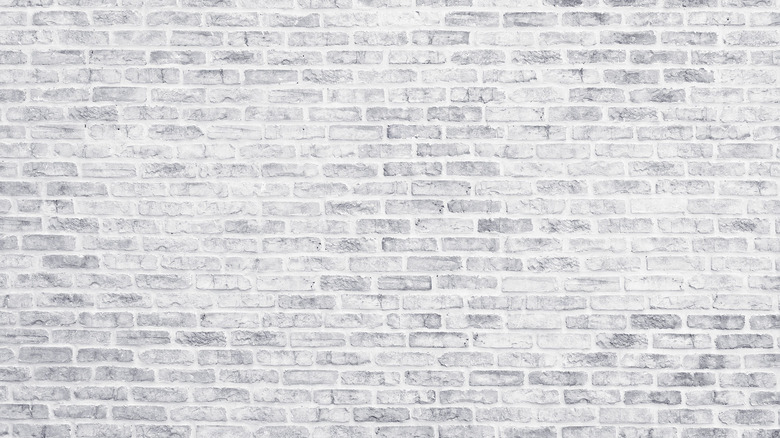 whitewashed brick