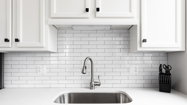 cabinets over a sink