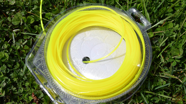 weed eater string on a spool