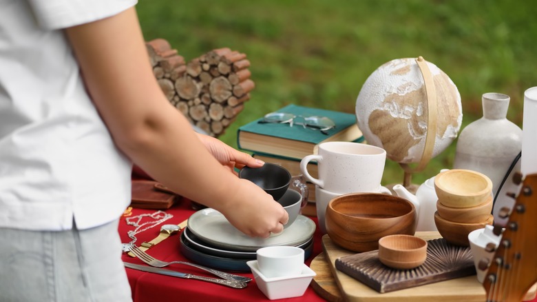 Person holding bowl at sale 